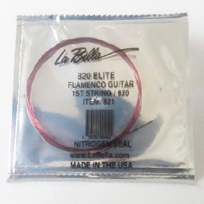 La Bella 1st Single String 821 Red Flamenco